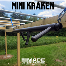 Load image into Gallery viewer, Kraken is a signature obstacle seen at Frontline OCR that is similar to a Spartan Race twister, but instead of horizontal handles, it has vertical ones.