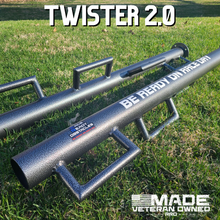 Load image into Gallery viewer, Twister is a Spartan Race obstacle that offers a unique grip challange as it rotates as you grab each handle. Add this to your OCR training to save yourself some burpees at your next race.