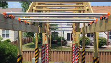 Load image into Gallery viewer, Adjust your spacing of monkey bars on your backyard rig to work on your lache launches by adding these adjustable laches.