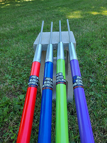 Practice spears to train for Spartan Spear Throw obstacles at a Spartan Race. The Spartan Race spear throw is a huge burpee maker on race day. These practice spears will get you race ready.