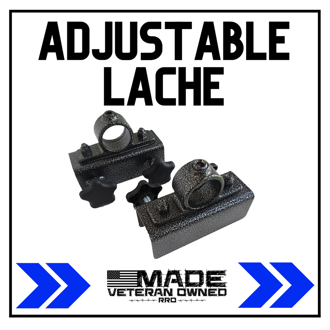 Adjustable Lache brackets are an easy way to adjust the width or spacing of monkey bars.