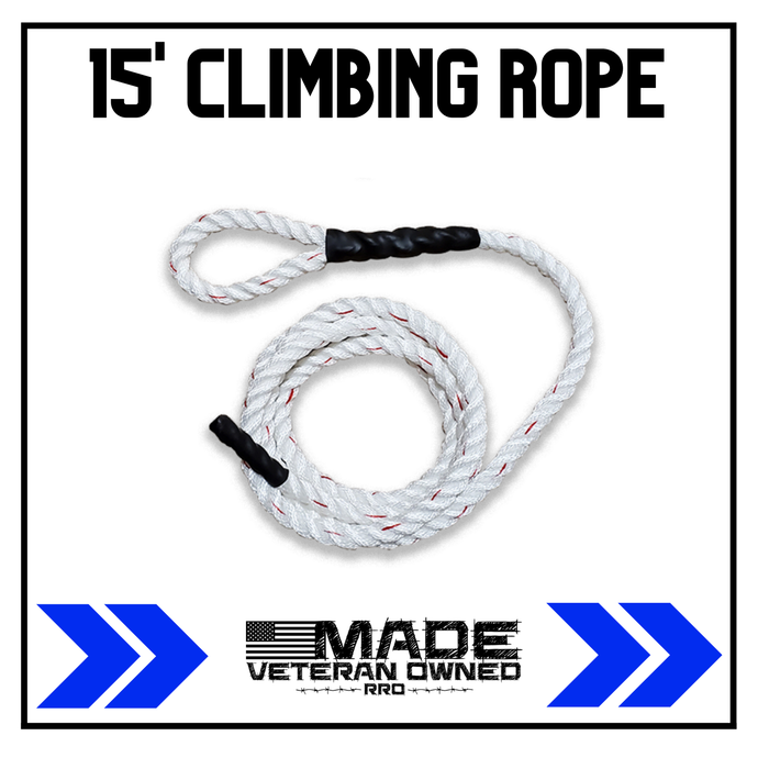 Practice your rope climb by adding this climbing rope to your ocr training. Train for the rope climb that you'll see at races like Spartan Race and many others.