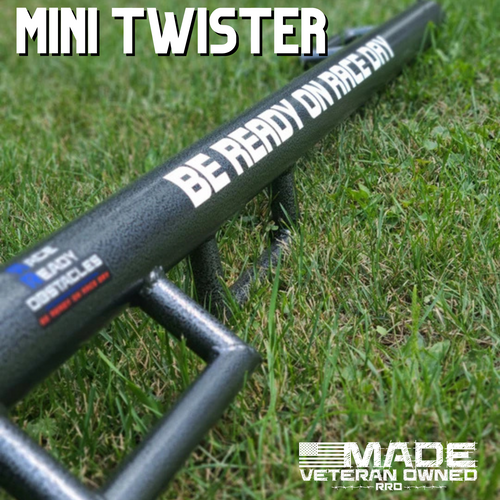 Mini Twister is a 4FT version of Twister 2.0. This will help you train to overcome the Spartan Race Twister and save you 30 burpees on race day. Be race ready by adding this to your OCR training.