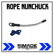 Load image into Gallery viewer, This rope nunchuck will test your grip strength. Attach these to your pull up bar for an added challenge. 
