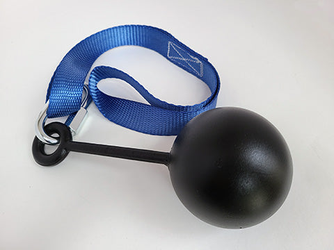 This ninja ball grip is a ninja attachment that can be seen on obstacle course races as well as ninja warrior events. These grip balls are great for adding to your pull up bar or OCR rig.