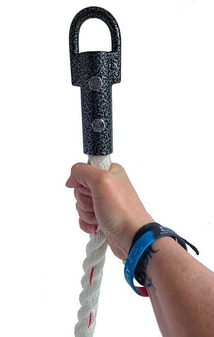 This rope nunchuck will test your grip strength. Attach these to your pull up bar for an added challenge. 